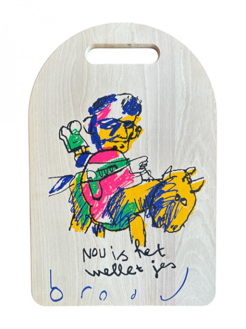 Herman Brood + Nou is het welletjes, broodplank
